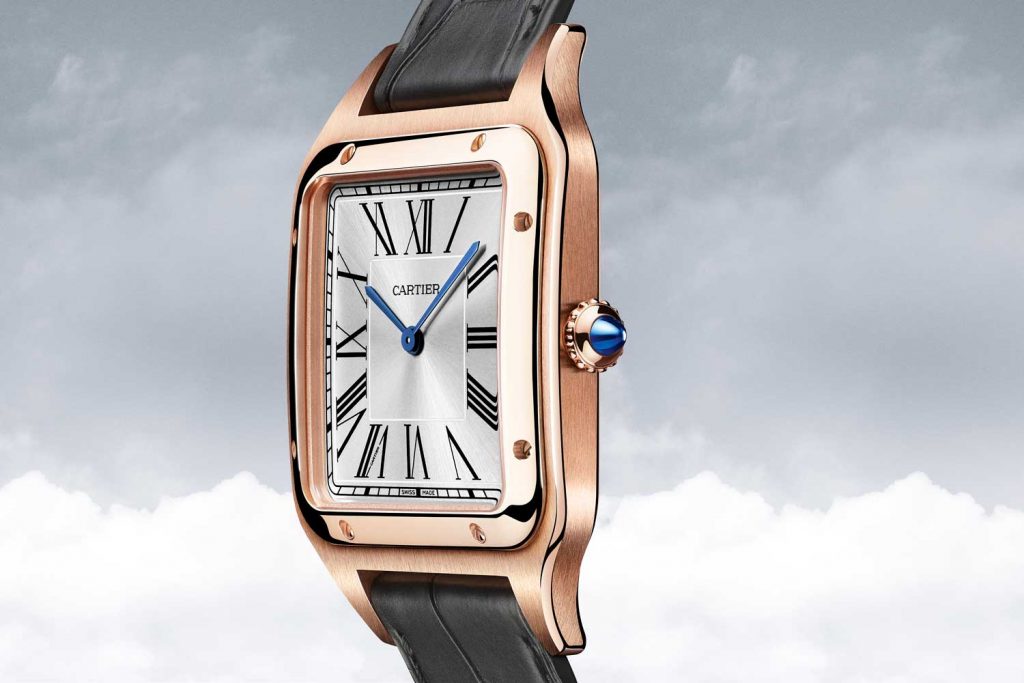 The luxury copy watches are made from 18k rose gold.