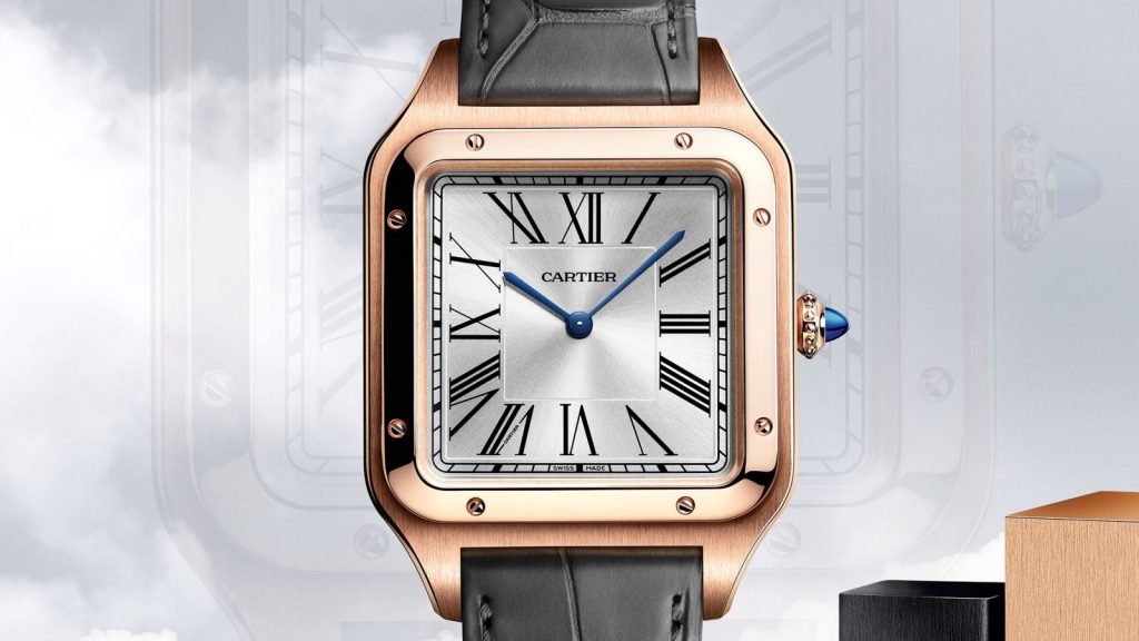 The silvery dials fake watches are designed for men.